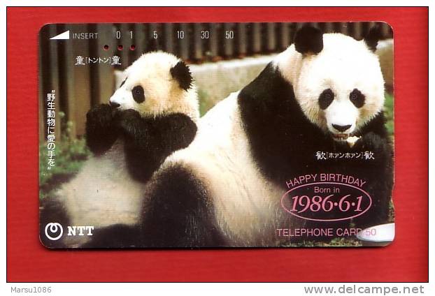 Japan Japon Telefonkarte Télécarte Phonecard Telefoonkaart - Panda Bär  Bear  Ours  230 - 083 - Autres & Non Classés