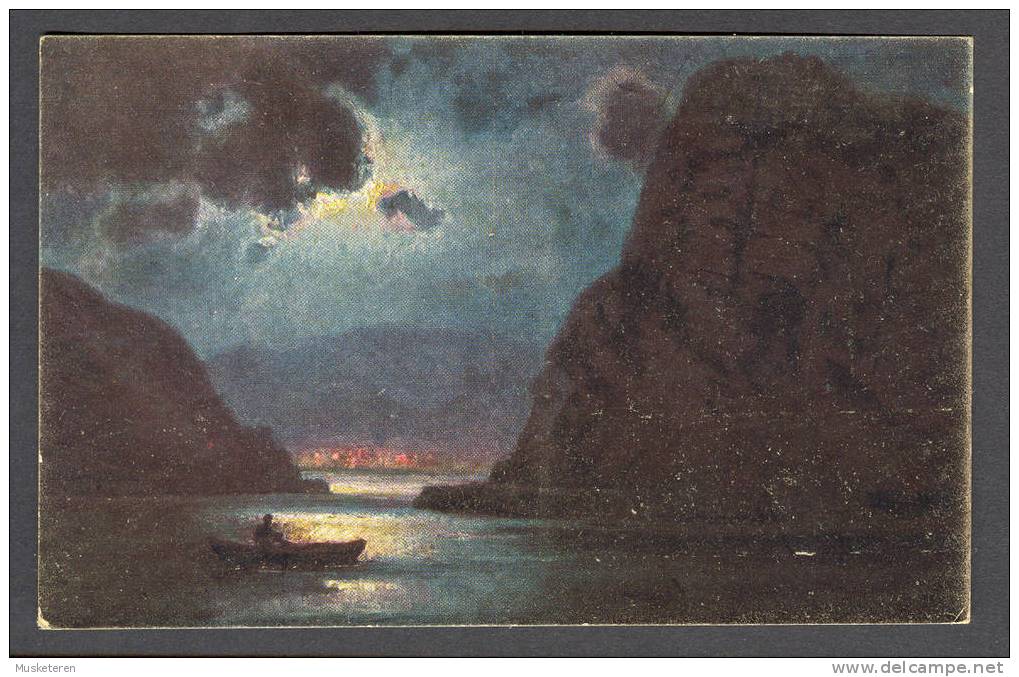 Germany Rhineland-Palatinate Die Lorely Lorelei Violet Cancel On Back Auf Der Loreley Am............. - Loreley