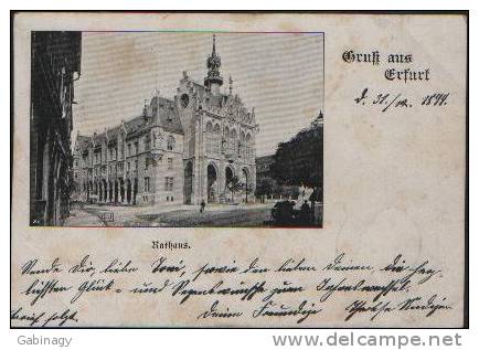 *GERMANY - ERFURT-018 - RATHAUS - GRUSS AUS ERFURT - 1900! - Erfurt