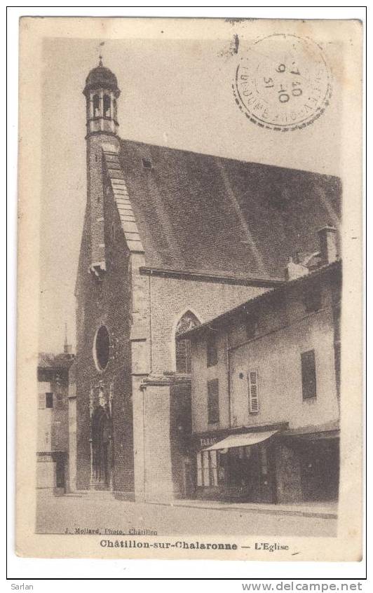 01 , CHATILLON Sur CHALARONNE , L'Eglise , J. Mollard, Phot. - Châtillon-sur-Chalaronne