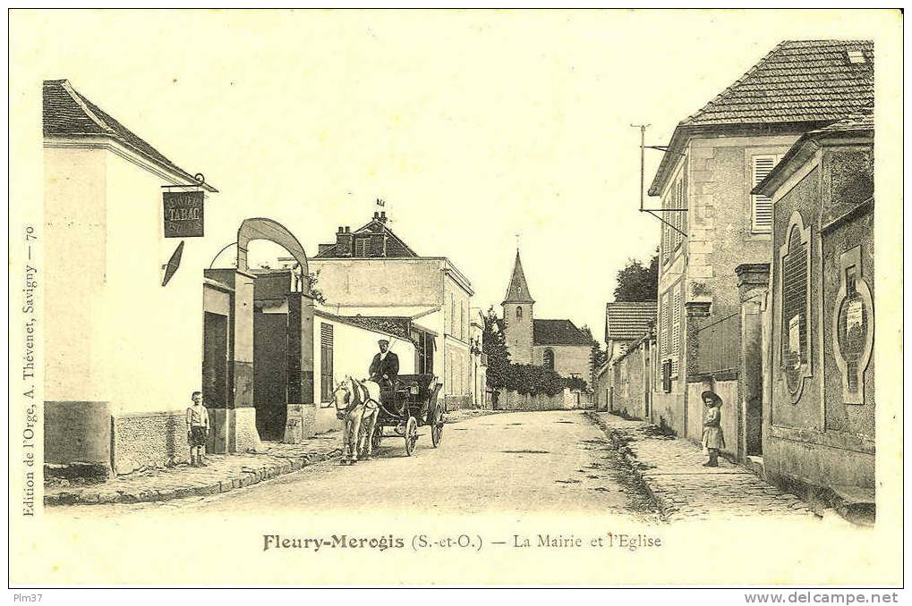 FLEURY MEROGIS -  La Mairie Et L'Eglise - Dos Simple Non Circulé - Fleury Merogis