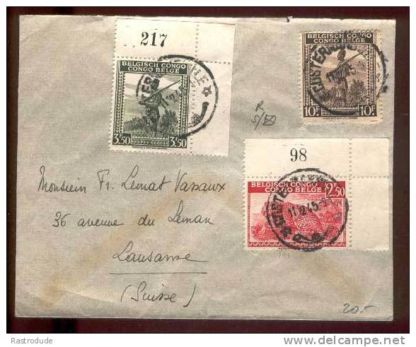 CONGO BELGE 1945 10F LEOPARD COVER RARE - Lettres & Documents