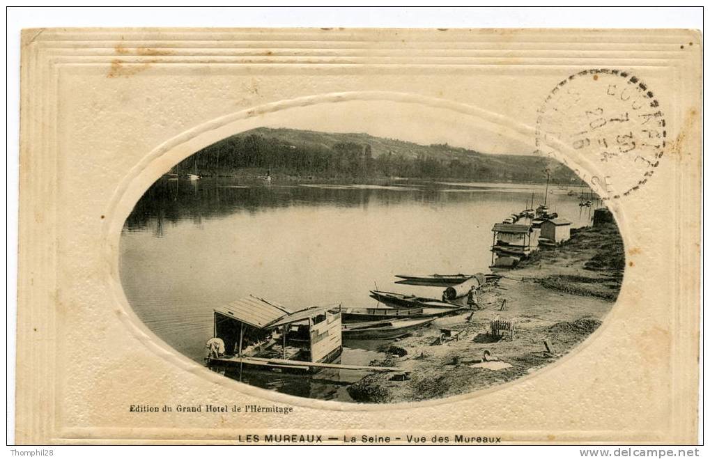 LES MUREAUX - La Seine - Vue Des Mureaux. Barques Au Bord De L´eau. - Les Mureaux