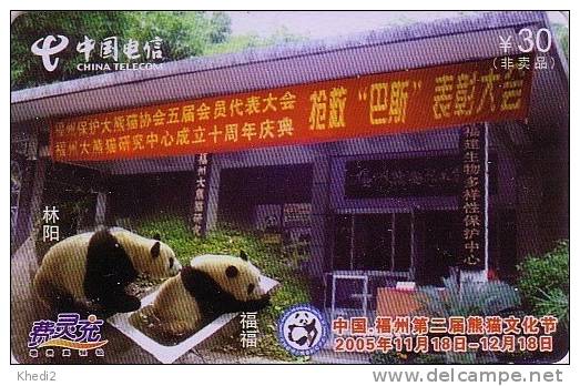 Télécarte Chine - ANIMAL - PANDA Couple De Pandas - Pandabär Tiere Animals Dieren Phonecard - 8 - China