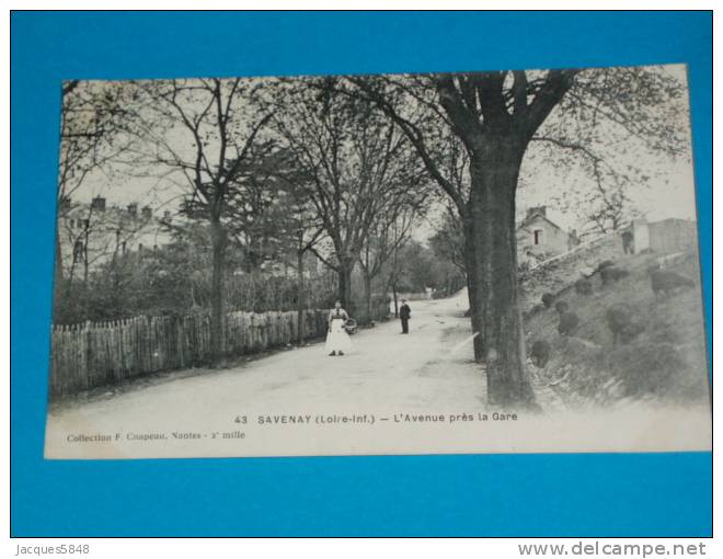 44)  Savenay - N° 43 - L'avenue Près De La Gare   - Année 1917 - EDIT  Chapeau - Savenay