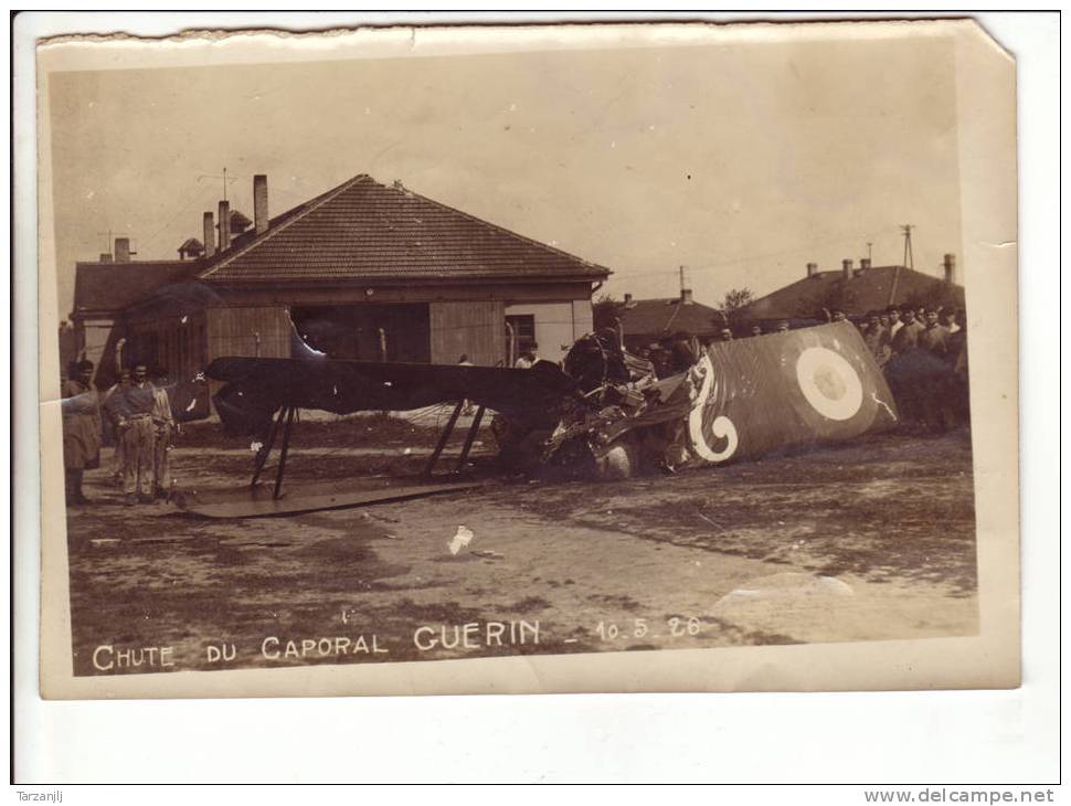 Photographie D'accident D'avion: Chute Du Caporal Guérin 10. 05. 1926 - Alben & Sammlungen