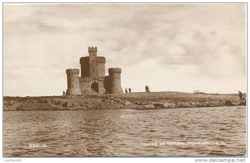 Tower Of Refuge  Douglas, Isle Of Man Real Photo PC 1925 Postmark: British Coeds Are Best - Ile De Man