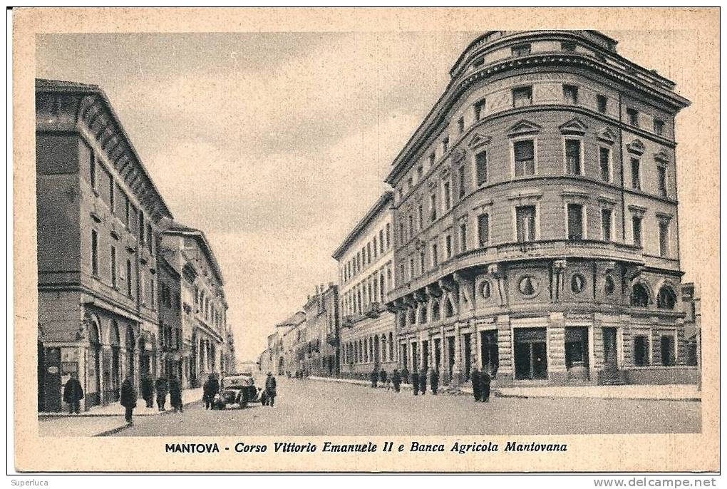 Mantova-corso Vittorio Emanuele II E Banca Agricola Mantovana - Banche
