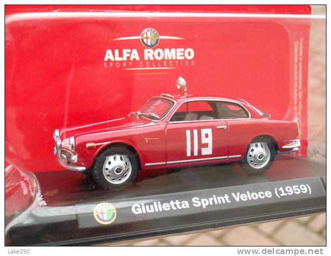 ALFA ROMEO  GIULIETTA SPRINT VELOCE RALLY MONTECARLO 1962 Scala 1/43 - Autres & Non Classés
