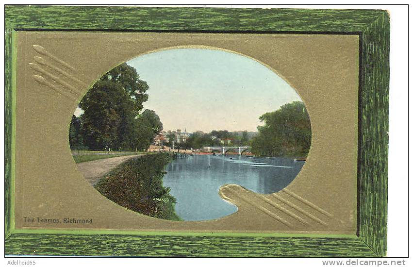 Luxury Card Richmond, The Thames 1913 The Valentine - London Suburbs