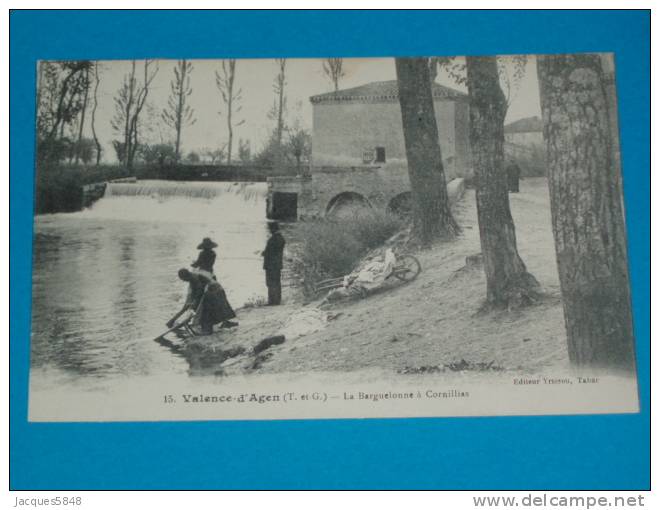 82) Valence-d'agen - N° 15 -  Laveusses  - La Barguelonne à Cornillias - Année 1913- EDIT  Yrissou - Valence