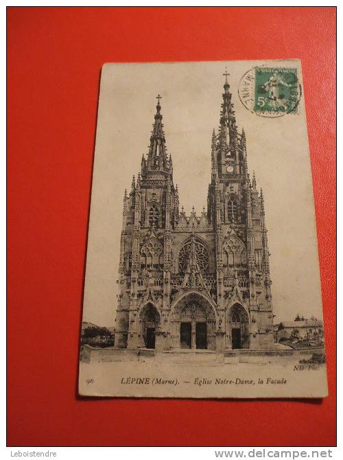 CPA- (51-MARNE)-LEPINE-EGLISE  NOTRE-DAME.LA FACADE - - L'Epine