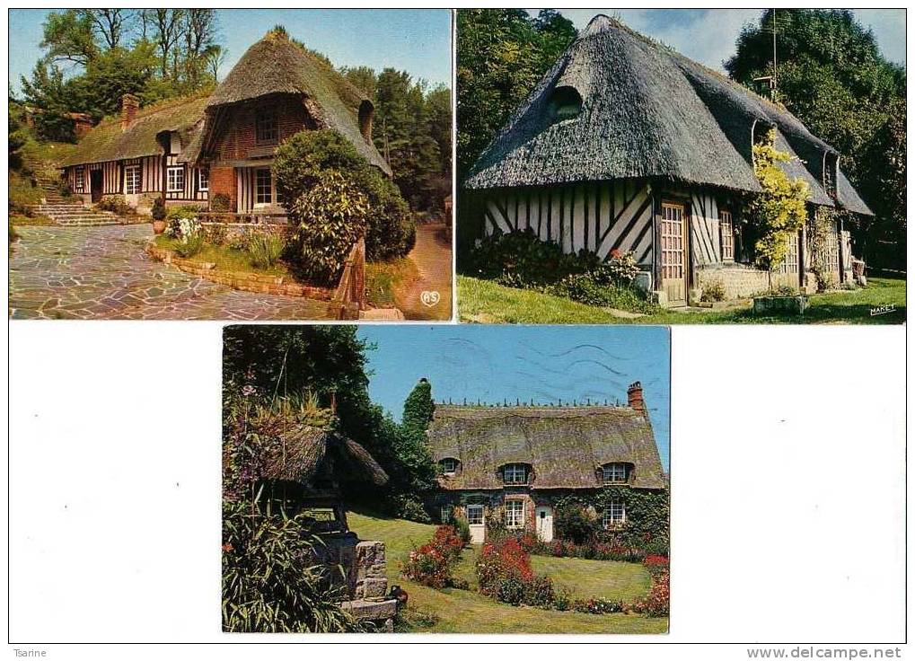 Lot De 8 CPM Chaumière Normande - Haute-Normandie