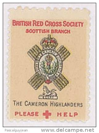 VIGNETTE BRITISH RED CROSS SOCIETY - CAMERON HIGHLANDERS - Vignettes Militaires