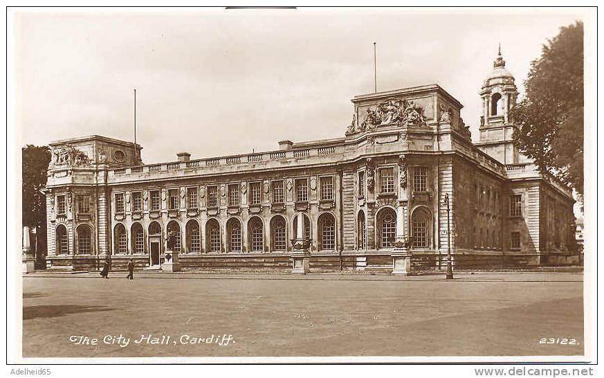 The City Hall, Cardiff Real Photo PC, Mint - Glamorgan