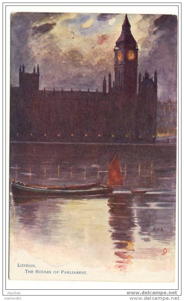 Tuck Oilette Aquarelle C 1915  London, Houses Of Parliament - Tuck, Raphael
