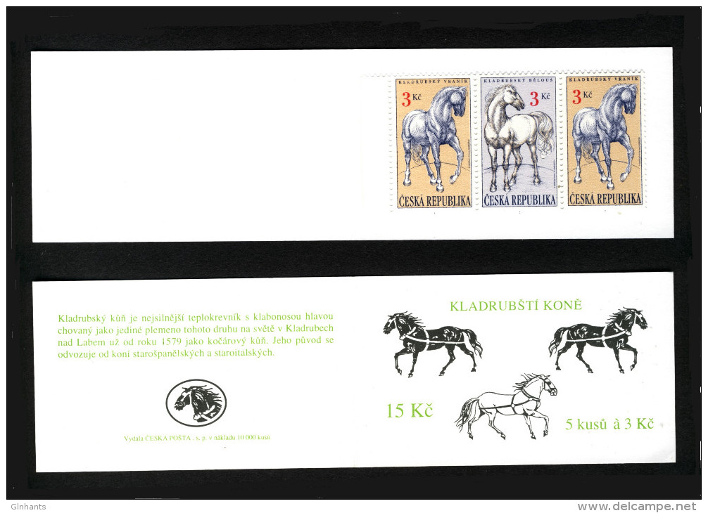 CZECH REPUBLIC - 1996 HORSES STAMP BOOKLET FINE MINT ** - Unused Stamps