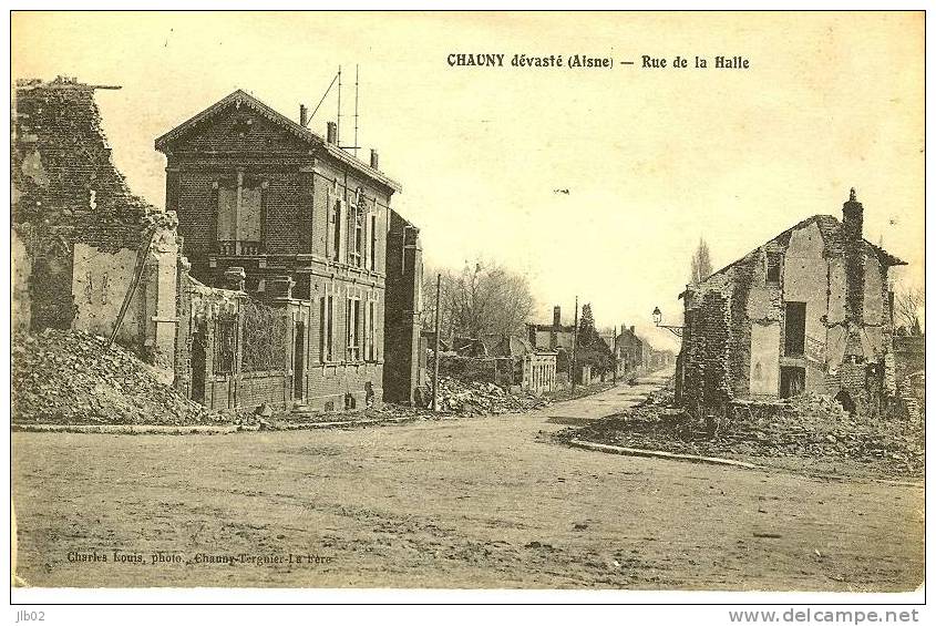 - Chauny  Dévasté (Aisne) - Rue De La Halle - Chauny