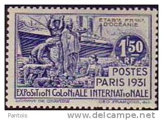 OCEANIE EXPOSITION COLONIALE 80 à 83 * - Unused Stamps