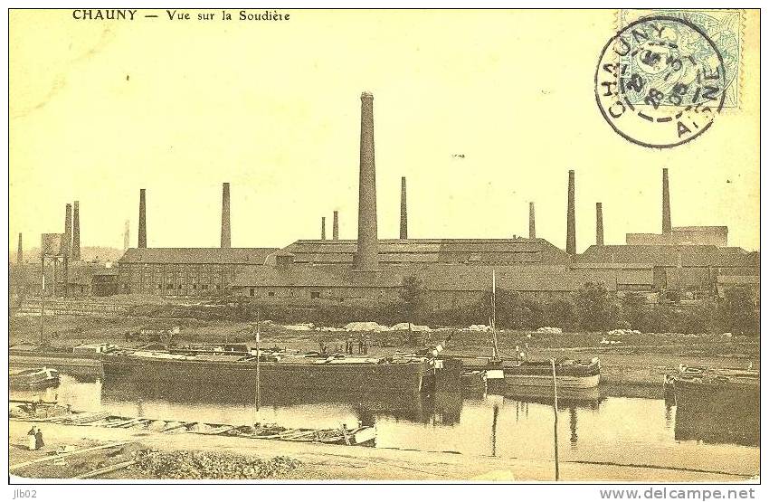 - Chauny  - Vue Sur La  Soudière  ...... Péniche - Chauny