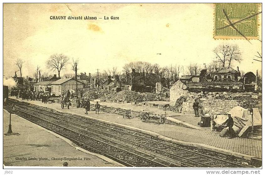 - Chauny  Dévasté (Aisne) - La Gare - Chauny