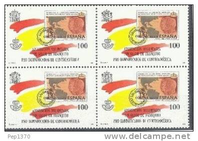 ESPAÑA 1998 - SELLO DE BENEFICENCIA POR LAS VICTIMES DEL HURACAN MITCH EN BLOQUE DE CUATRO - Timbres Sur Timbres