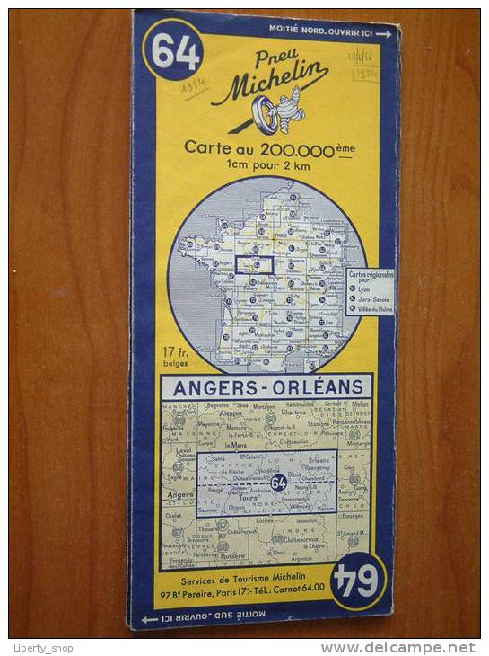 ANGERS - ORLEANS / 1954 - MICHELIN ! - Europe