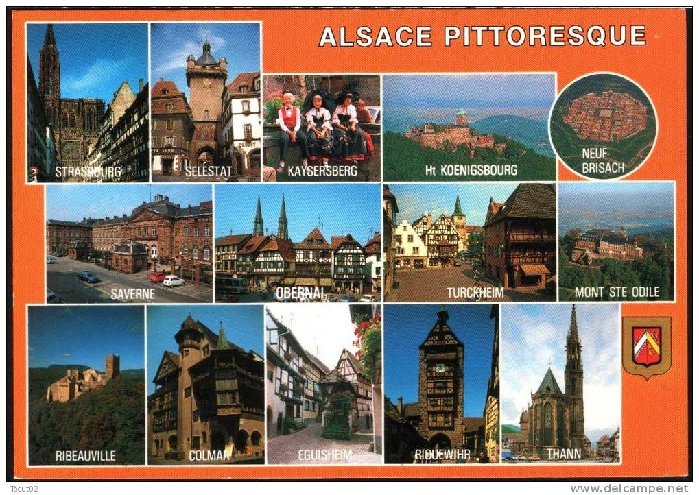 68 - ALSACE Pittoresque, Multi-vues, Kaysersberg, Turckheim, Obernai, Saverne, Ribeauville, Eguisheim, Riquewihr, Thann - Sonstige & Ohne Zuordnung