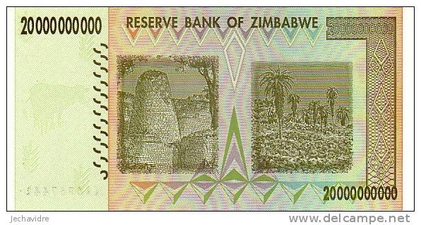 ZIMBABWE   20 Billion Dollars   Daté De 2008     ***** BILLET  NEUF ***** - Zimbabwe