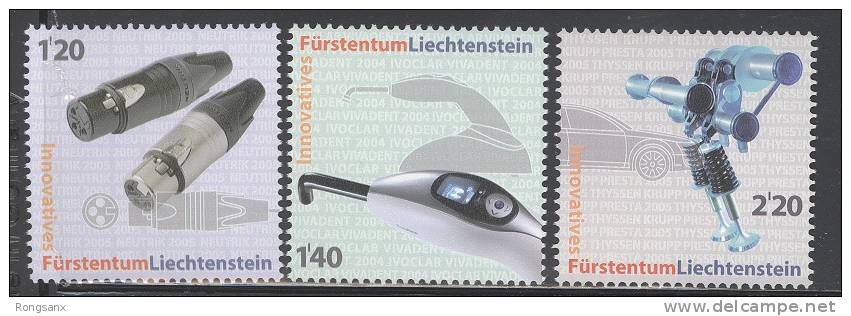 2008 LIECHTENSTEIN TECHNICAL INNOVATIONS III 3V - Unused Stamps