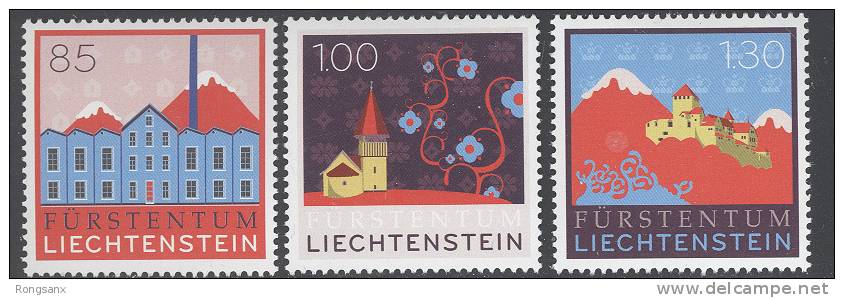 2008 LIECHTENSTEIN IMAGE OF NATION 3V - Unused Stamps