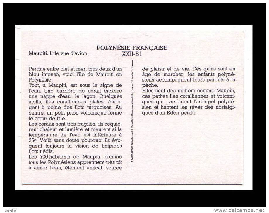 POLYNESIE FRANCAISE - MAUPITI - Polynésie Française