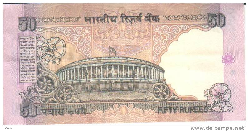 INDIA 50 RUPEES  PINK  GANDHI FRONT BUILDING BACK ND (1997) P.90i SIGN89 LETTER "A" READ DESCRIPTION !! - Indien