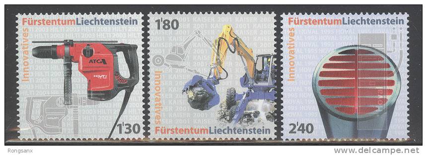 2007 LIECHTENSTEIN TECHNICAL INNOVATIONS 3V - Unused Stamps