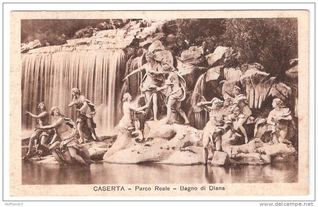 Italia 1935. Cartolina Viaggiata Di CASERTA - Parco Reale - Bagno Di Diana. - Caserta