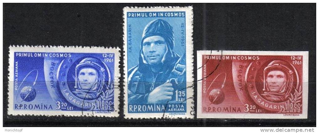 Rumänien; 1961; Michel 1962/4 O; Gagarin; Weltraumschiff - UdSSR