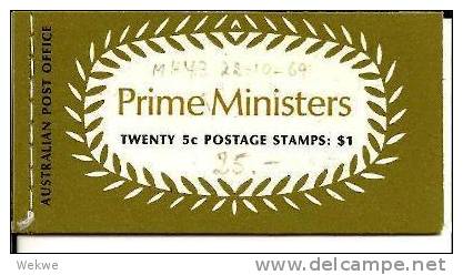 AusMH43/  Mi.424-271969, Heftchen Kompl., 1969 Primeministers** - Booklets