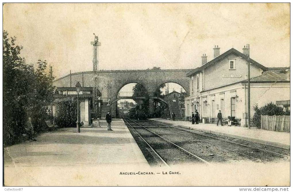 94 - ARCEUIL CACHAN - ARRIVEE Du TRAIN En GARE - CLICHE 1900 - Arcueil