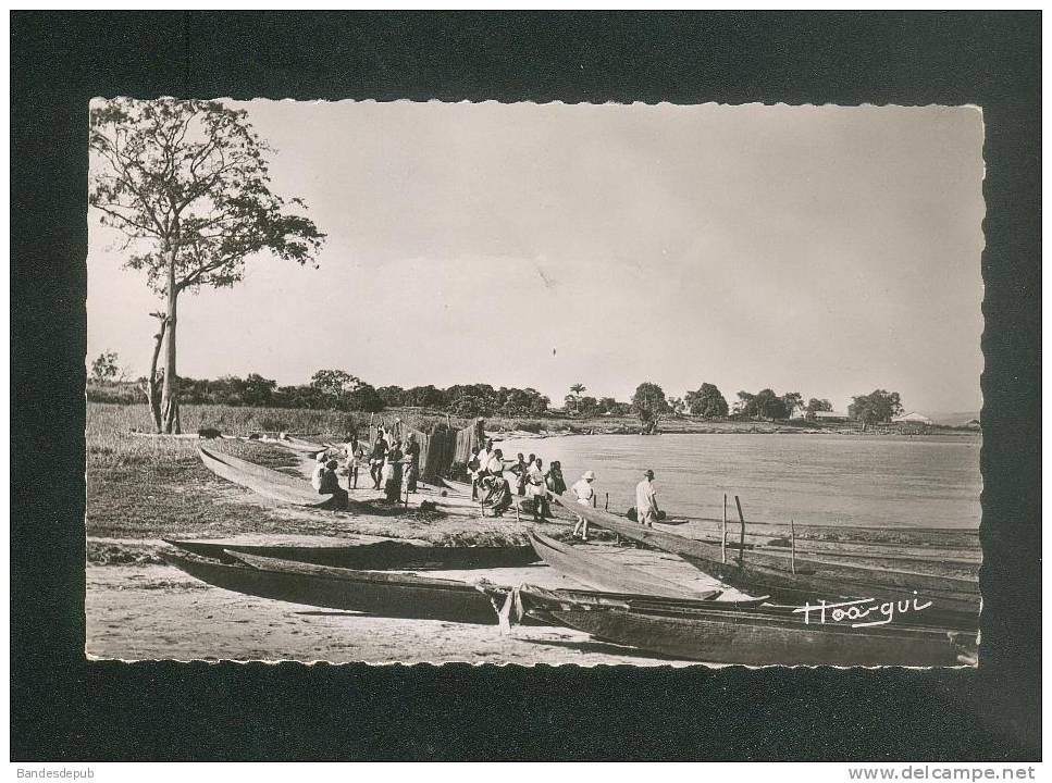 CPSM - Gabon - Plage Des Pêcheurs ( Animée HOA QUI Librairie Victor Simarro 26) - Gabun