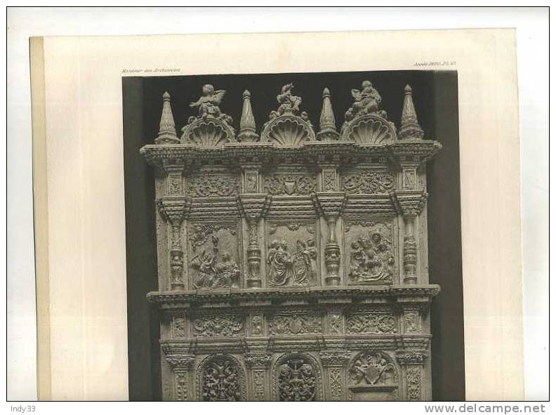 - MODELE DE LA CLOTURE D´UNE CHAPELLE DE LA CATHEDRALE DE RODEZ . XVIeS. . PLANCHE PARUE EN 1900 . - Autres & Non Classés