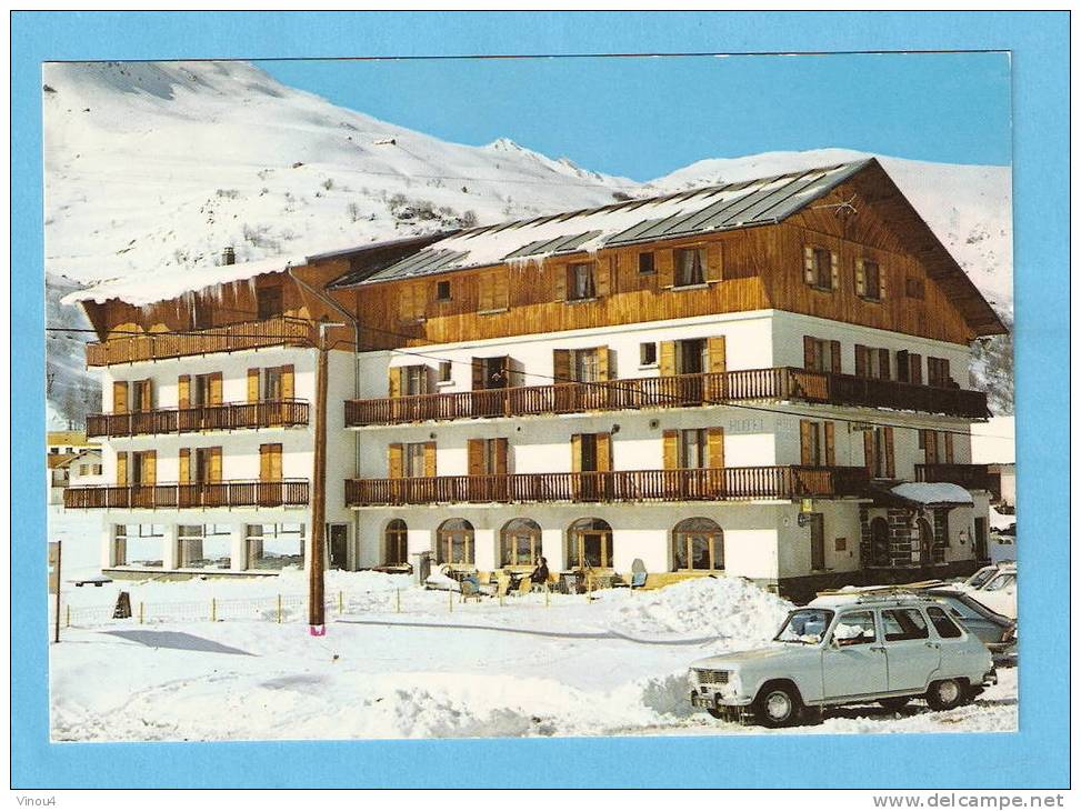 CPM Les Verneys - Valloire Hotel Relais Du Galibier MA RAPIN Tél 68 Automobile Renault R6 - 73 Savoie - Alberghi & Ristoranti