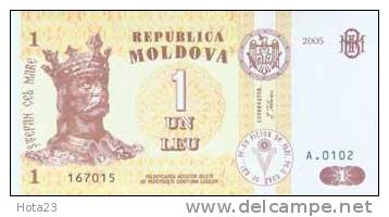 Moldova-1 Ley 2005 UNC - KING - Moldavia