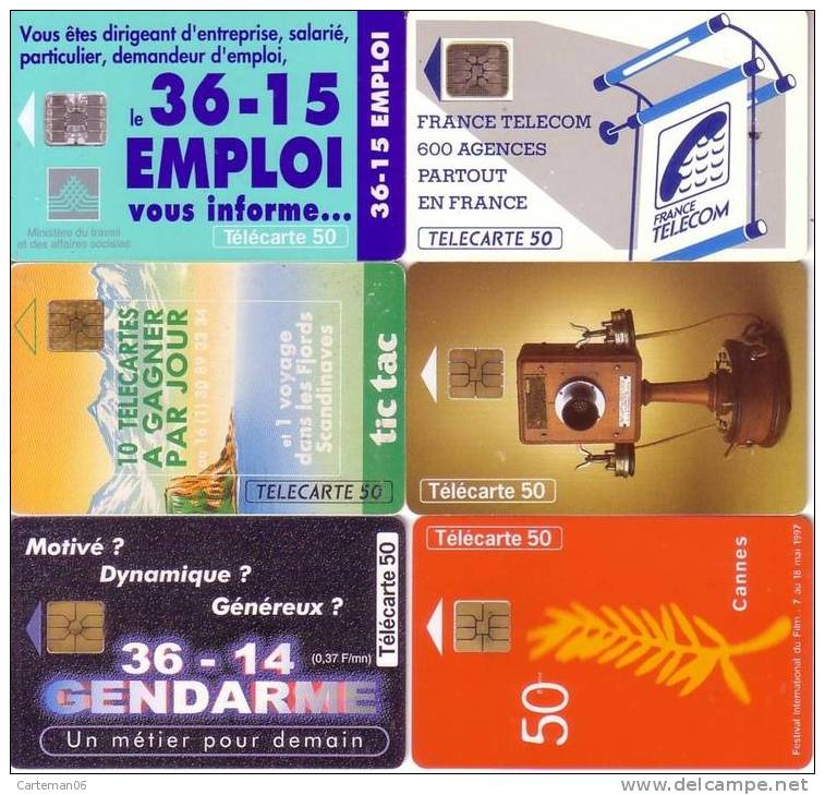 Télécarte - Lot De 6 Cartes Divers (voir Scan) - Sammlungen