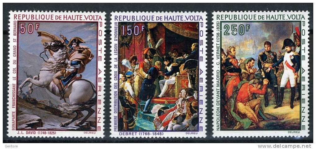 1969 UPPER VOLTA  200° Years Of The Berth Of Napoleone Air Cpl. Set Of 3 Yvert Cat. N° 70/72  Absolutely Perfect MNH** - Napoleon