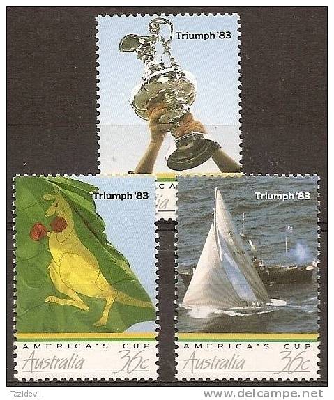 AUSTRALIA - MNH ** 1986 Yachting, America's Cup. Scott 1001-3 - Mint Stamps