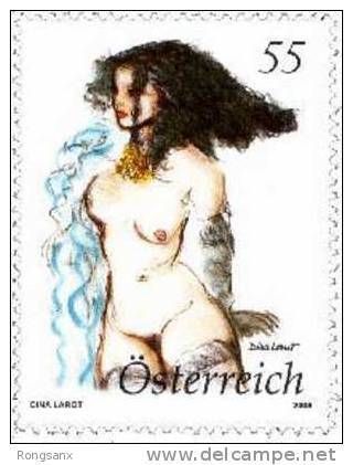 2008 AUSTRIA Nude On Stamp - Female Nude 1V - Ungebraucht