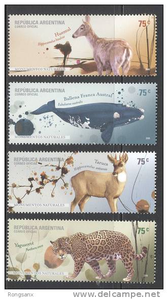 2006 ARGENTINA ANIMALS & WHALE 4V - Unused Stamps