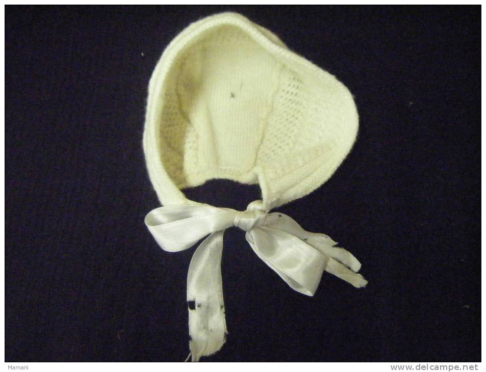 Bonnet D'enfant Laine  Pour Poupee Ou Poupon-----vintage Vieux Francais - Altri & Non Classificati