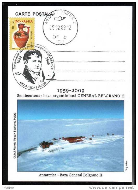 ARGENTINA BASE ANTARCTICA "GENERAL BELGRANO II" 2009 CARD. - Arktis Expeditionen