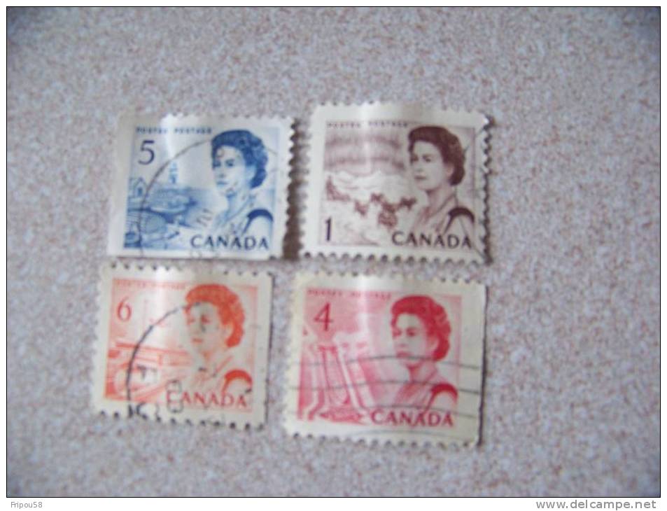 TIMBRES CANADA OBLITERES ELISABETH II - Used Stamps